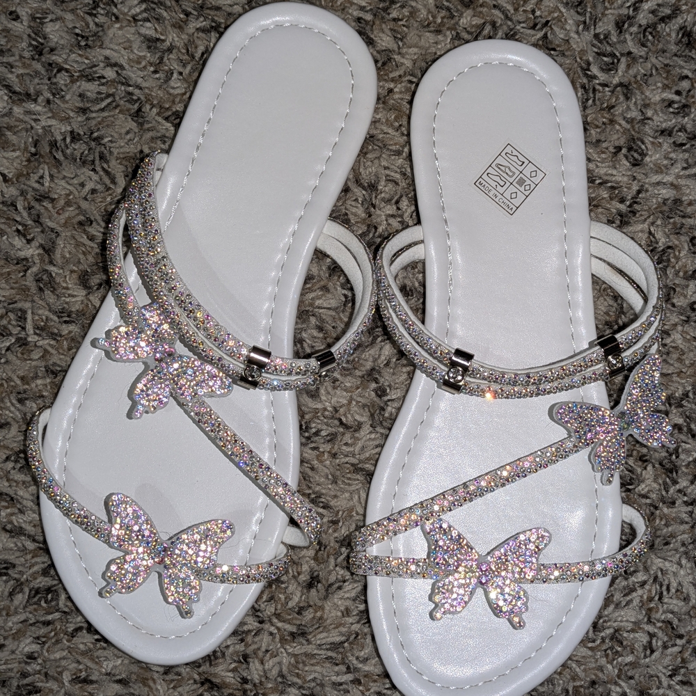 Women's Silver Rhinestone Sandals - Picture 7 of 7